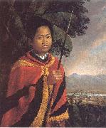 Robert Dampier Portrait of King Kamehameha III of Hawaii Spain oil painting artist